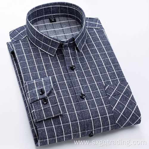 Dark color 100% cotton flannel shirt